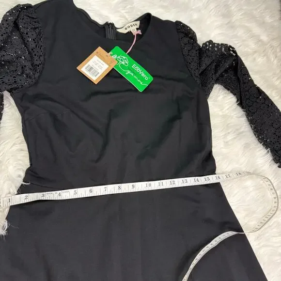 Boden Women's Sleeve Detail Midi Dress Black Size 8R NWT - Picture 6 of 16
